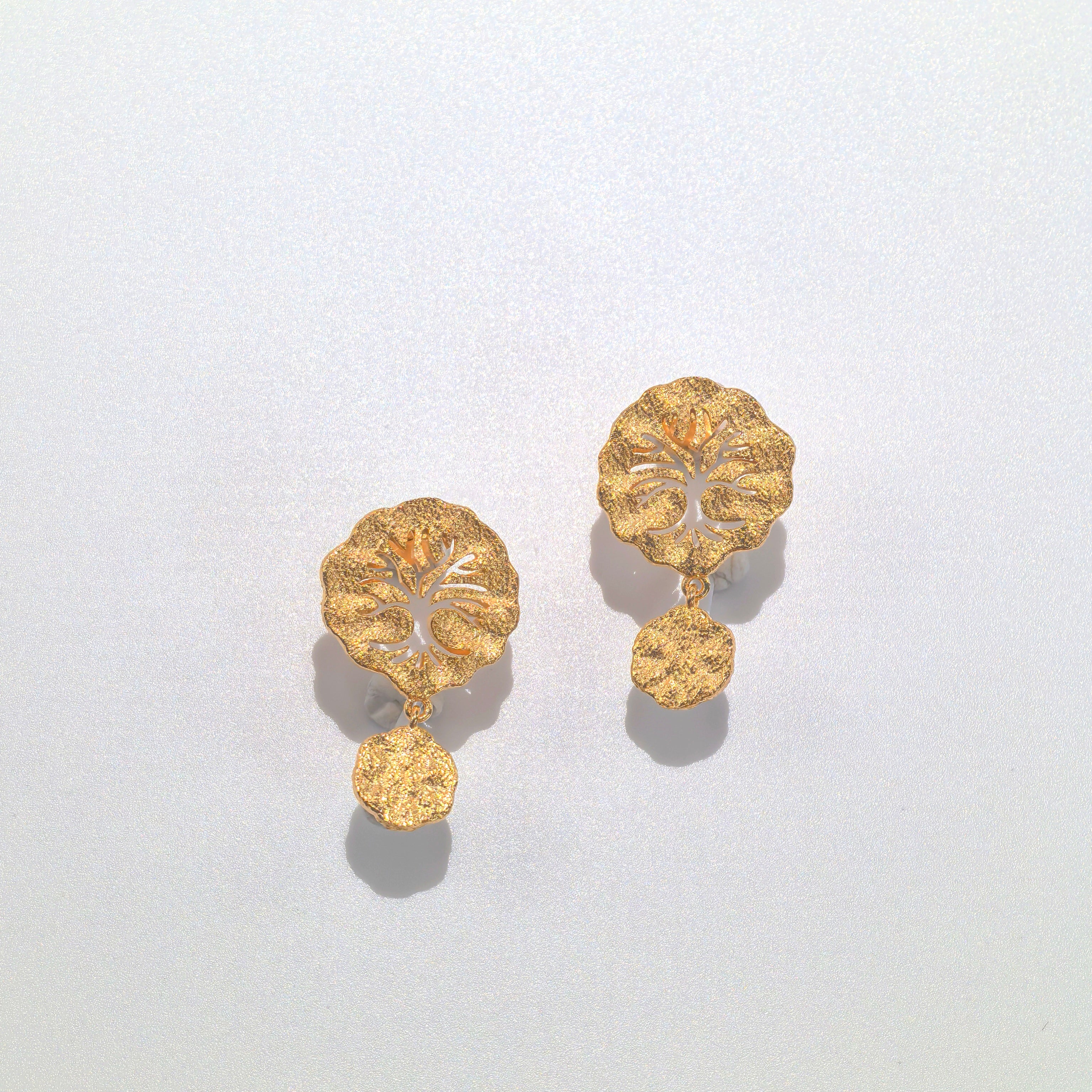 A Meaningful Gemstone Bracelet — A Thoughtful Gift for Her——Tree of Life Silhouette earrings