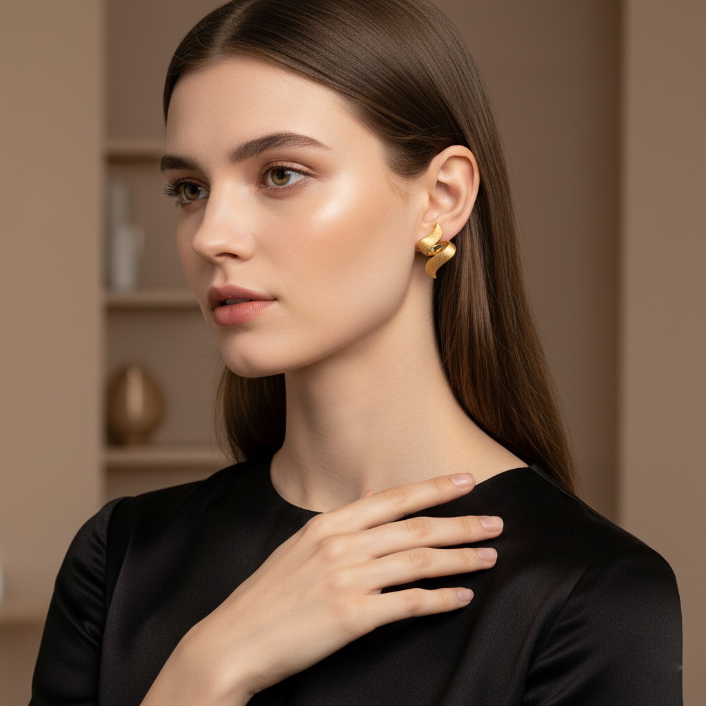 Geometric Ribbon earrings