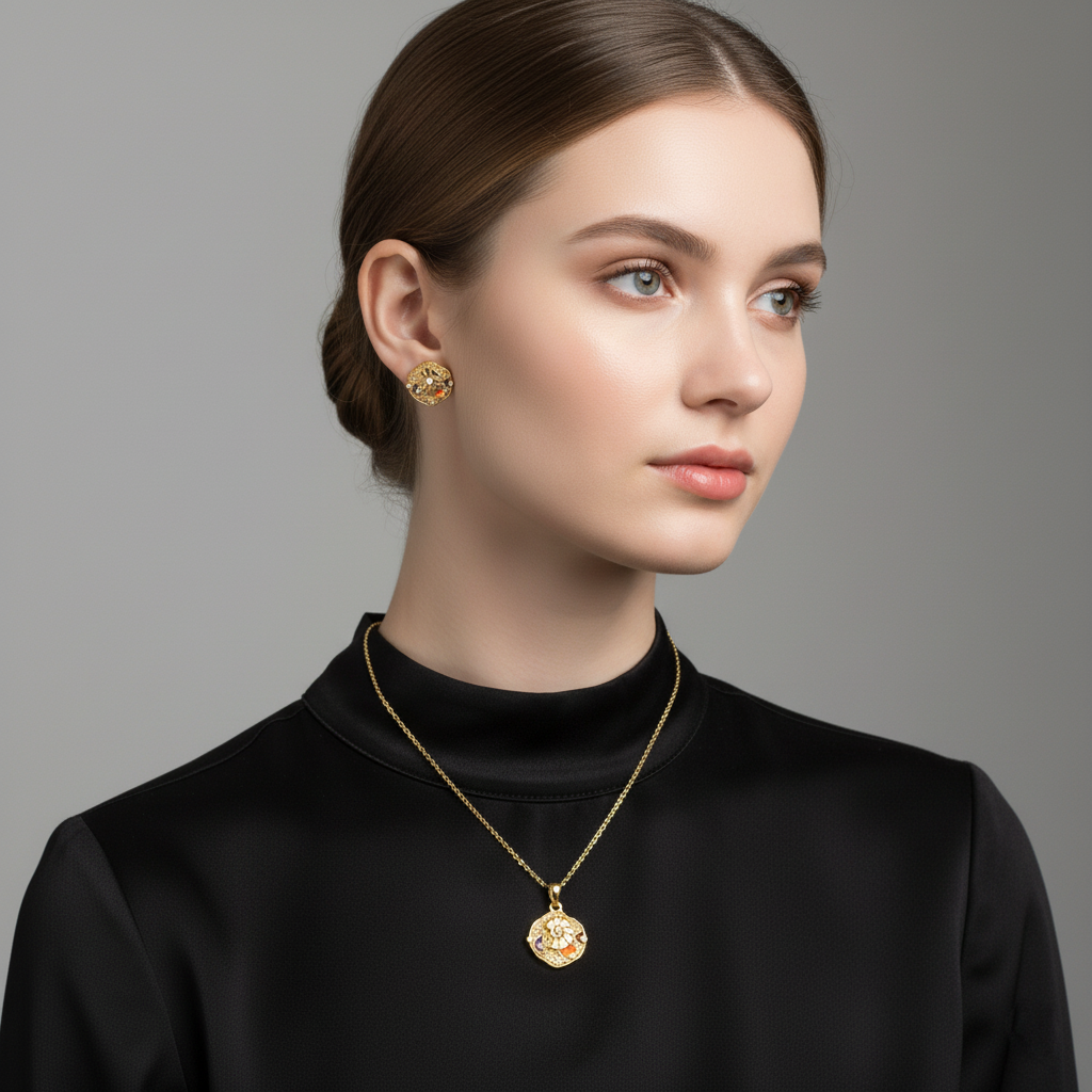 Cosmic Nautilus earrings