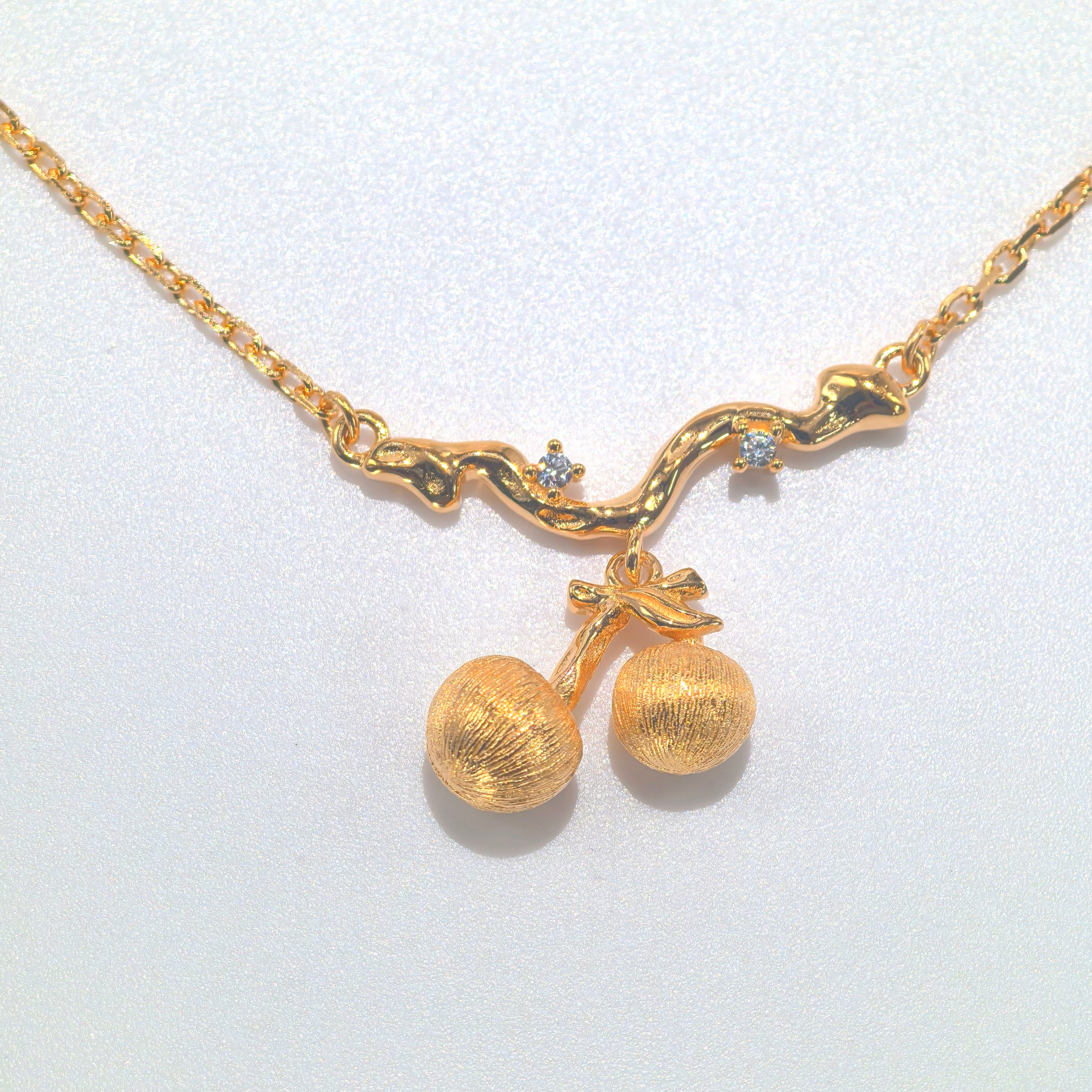 Cherries necklace