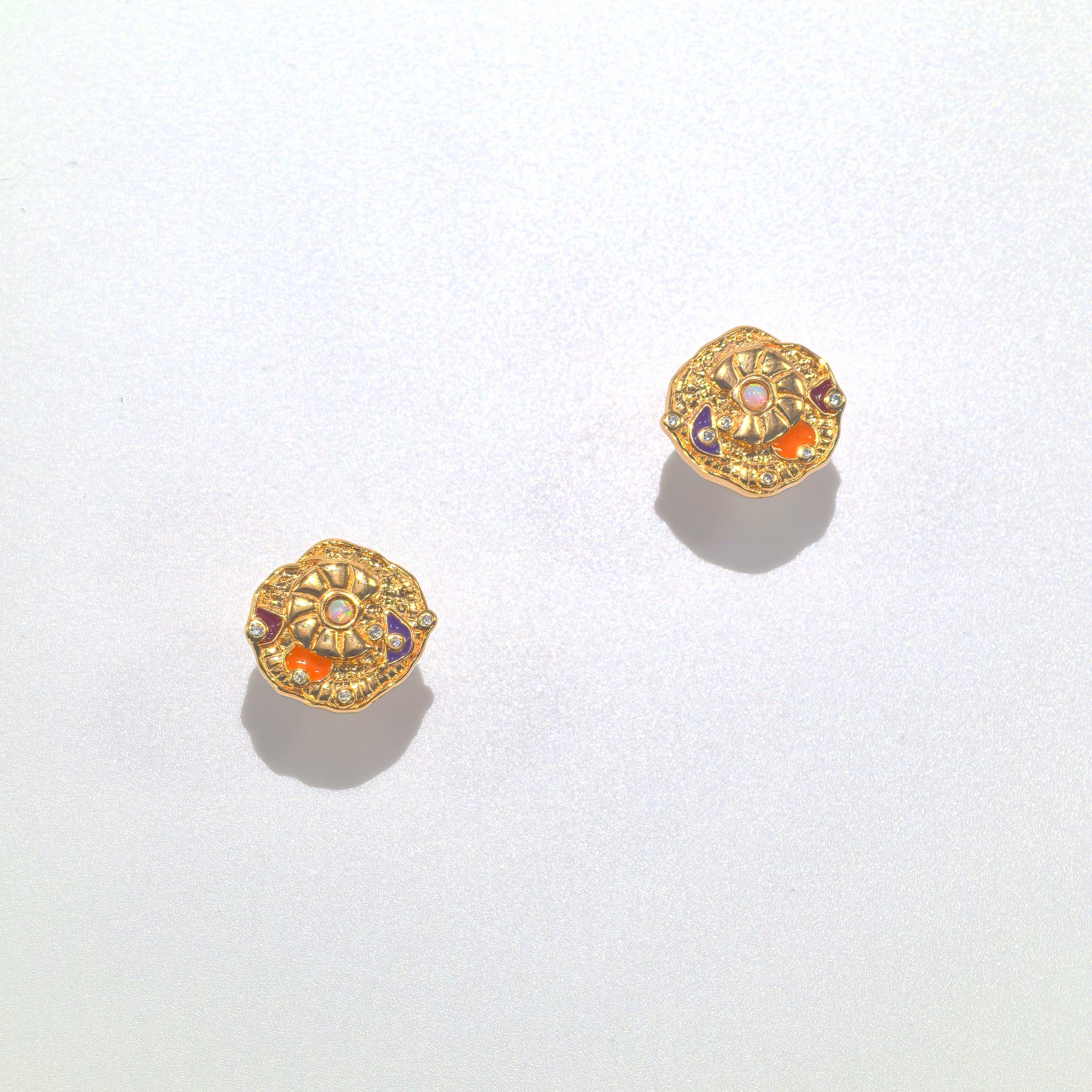 Cosmic Nautilus earrings
