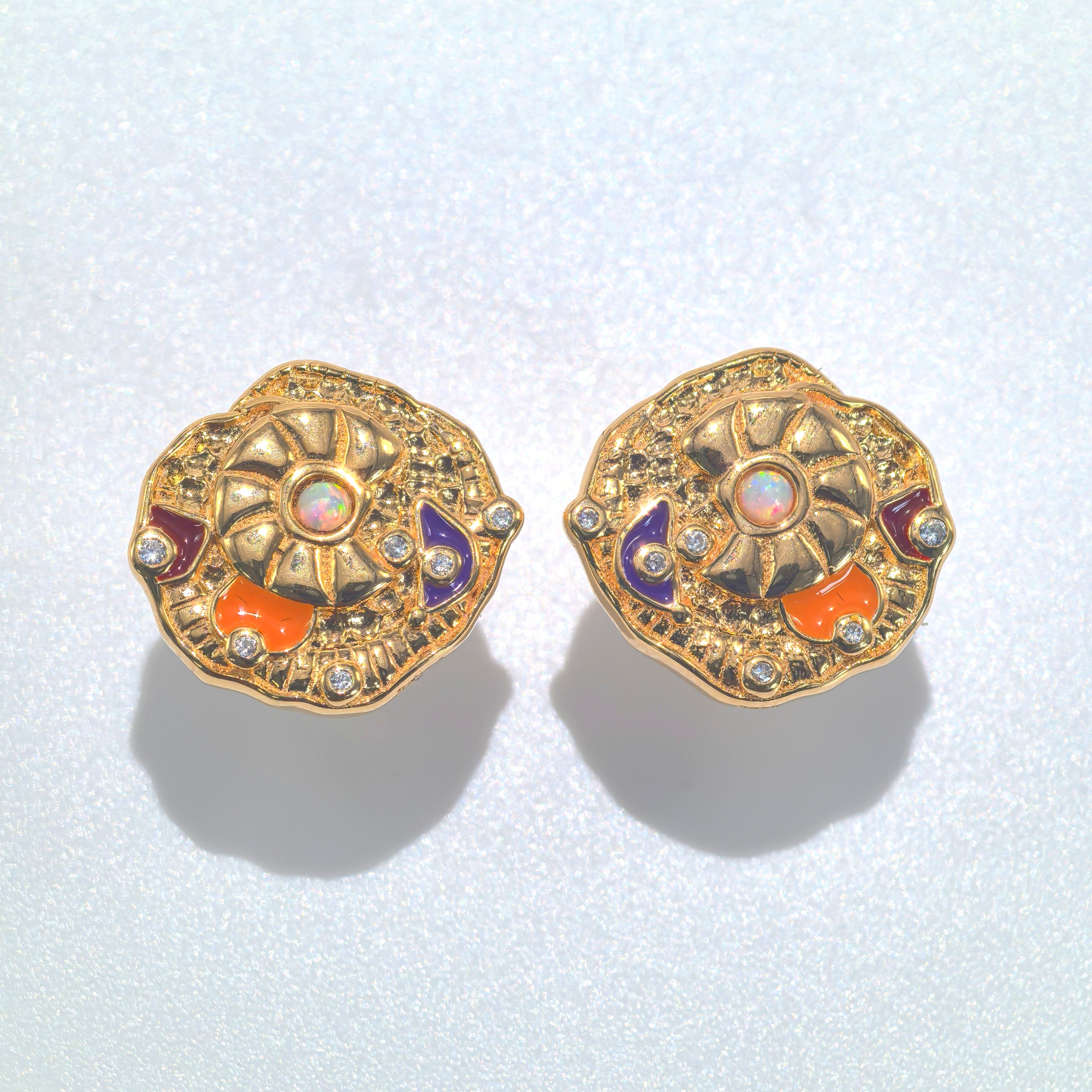 Cosmic Nautilus earrings